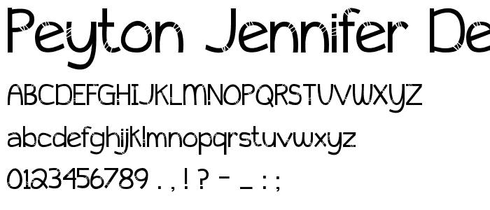 Peyton Jennifer Decorated font
